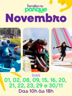 ✨ Novembro chegou com ainda mais diversão no Família no Parque! ✨
Além dos brinquedos infláveis gigantes, atrações para todas as idades e muita alegria, esse mês traz uma nova atração imperdível: o Labirinto Mágico!

Um circuito cheio de redes suspensas, passagens e desafios que despertam a curiosidade e a imaginação das crianças. 🌀

🗓️ Estaremos por aqui nos dias 01, 02, 08, 09, 15, 16, 20, 21, 22, 23, 29 e 30/11
⏰ Das 10h às 18h
📍 Parque Villa-Lobos – São Paulo

Vem viver um dia de risadas, aventuras e memórias que ficam pra sempre no coração. 💛