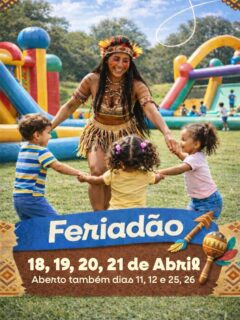 ‼️ABRIL no Família no Parque ‼️

Venha visitar o Família no Parque durante os finais de semana e feriados de abril dentro do Parque Villa Lobos.

🎯 Atrações para todas as idades
💰 Entrada gratuita 
👫 Para toda família 
🐶 Pet Friendly 
🏃🏻‍♂️‍➡️ Gincana
🍔 Praça de alimentação 
👏🏻 Pacotes para Aniversários 

Vai ter Hippo com Água (maior tobogã inflável da América Latina), bungee trampolim 🎪, tirolesa, infláveis gigantes 🦖, T-Rex, tobogã 🛝, parque de trampolins, labirinto mágico, futebol gigante ⚽️, área kids 👶🏾👶🏻👶🏼, pescaria 🐠, tiro ao alvo 🎯, 🚂 trenzinho e muito mais.

Programação ainda possui uma equipe de animadores com brincadeiras gratuitas ao longo de todo o dia.

🗓️ Datas: 2,3,4, 11,12, 18,19,20,21, 25,26 de abril
⏰ das 10h às 18h
📍Parque Villa Lobos - Av. Prof. Fonseca Rodrigues, 2001 - Alto de Pinheiros, São Paulo - SP, 05461-010

‼️ Entrada GRATUITA‼️
💰Atrações a partir de R$ 10,00
❤️Vip Pass: R$ 150 por pessoa

💳 Ativação do cartão de consumo R$5,00 (após utilizar pode trocar por R$5,00 ou por 1 água).
É possível baixar o APP da Zig, comprar por lá e entrar nas atrações com o celular.