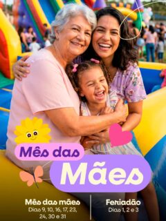‼️MAIO no Família no Parque ‼️

Venha visitar o Família no Parque, no Mês das Mães, no Feriado do Dia do Trabalho e finais de semana de maio dentro do Parque Villa Lobos.

🎯 Atrações para todas as idades
💰 Entrada gratuita 
👫 Para toda família 
🐶 Pet Friendly 
🏃🏻‍♂️‍➡️ Gincana
🍔 Praça de alimentação 
👏🏻 Pacotes para Aniversários 

Vai ter Hippo com Água (maior tobogã inflável da América Latina), bungee trampolim 🎪, tirolesa, infláveis gigantes 🦖, T-Rex, tobogã 🛝, parque de trampolins, labirinto mágico, futebol gigante ⚽️, área kids 👶🏾👶🏻👶🏼, pescaria 🐠, tiro ao alvo 🎯, 🚂 trenzinho e muito mais.

Programação ainda possui uma equipe de animadores com brincadeiras gratuitas ao longo de todo o dia.

🗓️ Datas: 1,2,3, 9,10, 16,17, 23,24, 30,31 de maio
⏰ das 10h às 18h
📍Parque Villa Lobos - Av. Prof. Fonseca Rodrigues, 2001 - Alto de Pinheiros, São Paulo - SP, 05461-010

‼️ Entrada GRATUITA‼️
💰Atrações a partir de R$ 10,00
❤️Vip Pass: R$ 150 por pessoa

💳 Ativação do cartão de consumo R$5,00 (após utilizar pode trocar por R$5,00 ou por 1 água).
É possível baixar o APP da Zig, comprar por lá e entrar nas atrações com o celular.